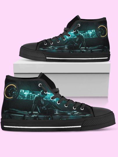 Ghost in the Shell High Top Shoes, Anime Sneakers for Women, Men