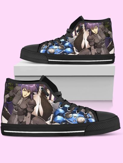 Ghost in the Shell High Top Shoes, Anime Sneakers for Women, Men