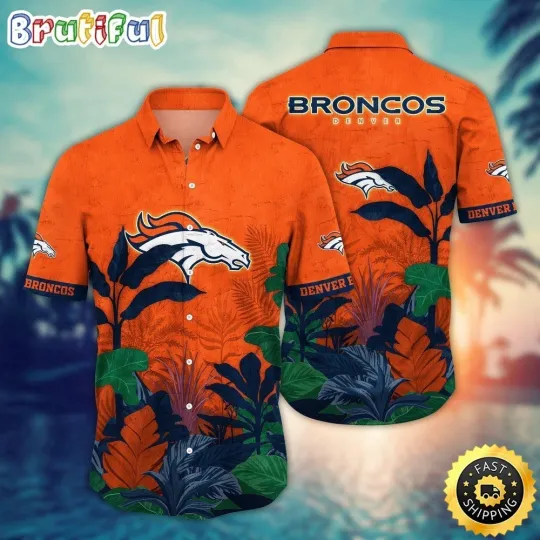 Discover Denver Football Broncoss Team Hawaiian Shirt Button Down Unisex