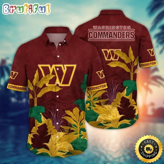 Discover Washington Football Commanderss Team Hawaiian Shirt Button Down