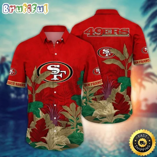 Discover San Francisco Football 49erss Team Hawaiian Shirt Button Down Adult