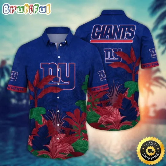 Discover New York Football Giantss Team Hawaiian Shirt Button Down Unisex