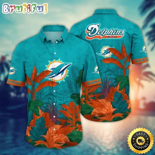 Discover Miami Football Dolphinss Team Hawaiian Shirt Button Down Unisex