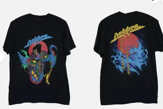 Discover 88 Dokken Beast from the East Unisex Double Sided T-Shirt Black
