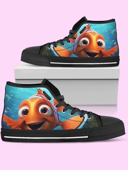 Finding Nemo High Top Shoes, Anime Sneakers for Women, Men