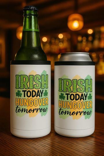 Discover Irish Today, Hungover Tomorrow  15 oz Mug & 4-in-1 Can Cooler/Tumbler