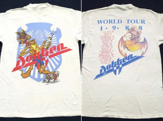 1988 Dokken Monsters of Rock World Tour Unisex T Shirt