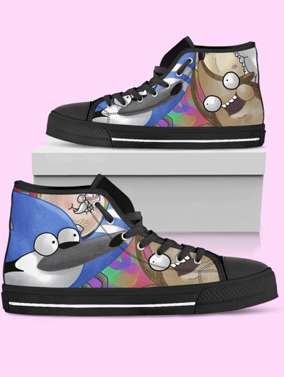 Discover Regular Show High Top Shoes, Mordecai and Rigby Shoes