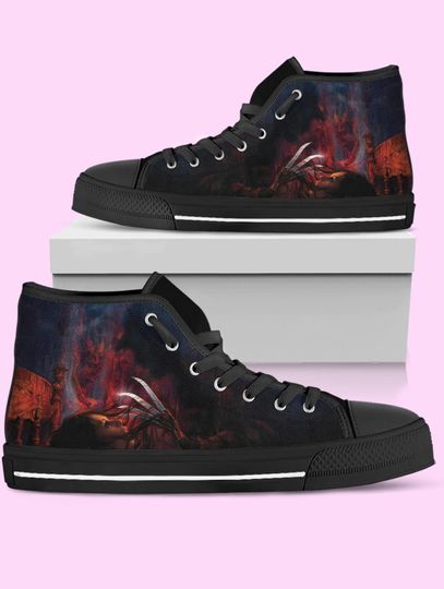 A Nightmare on Elm Street High Top Shoes, Freddy Krueger Sneakers