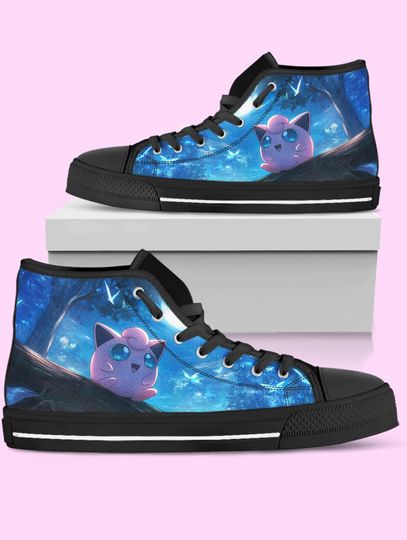 Discover PKM High Top Shoes, Jigglypuff Anime Sneakers for Women, Men