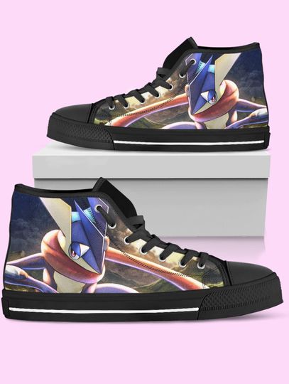 Discover PKM High Top Shoes, Greninja Anime Sneakers for Women, Men