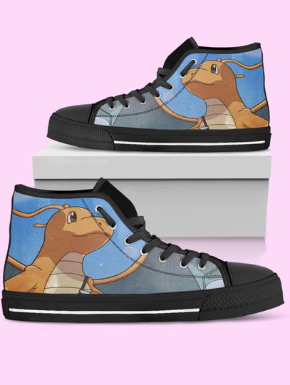 Discover PKM High Top Shoes, Dragonite Anime Sneakers for Women, Men