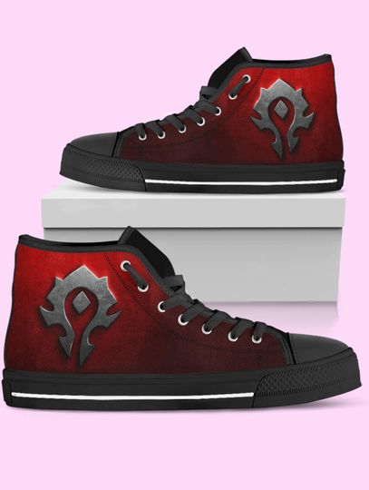 World of Warcraft Horde High Top Shoes Sneakers