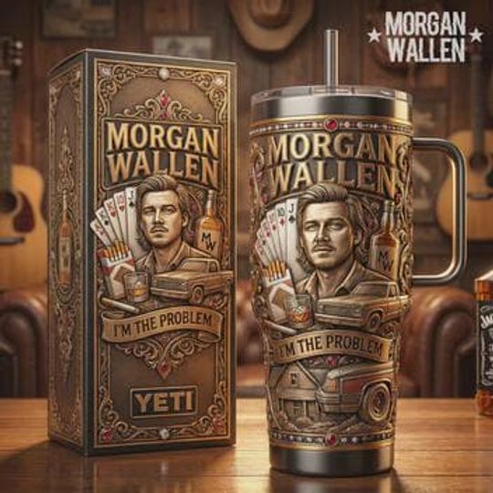 Wallen Western Stainless Steel Tumbler with Handle, Country Music Inspired Insulated Cup, Wallen Western Fan Gift (No Box, Only Tumbler)