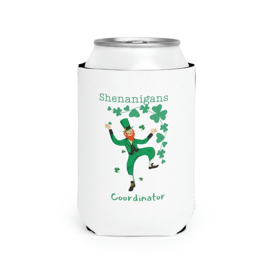 Discover Shenanigans Coordinator Can Cooler Sleeve| St Patricks Day Shenanigans Gift| Funny item for St Paddy Day |Leprechaun