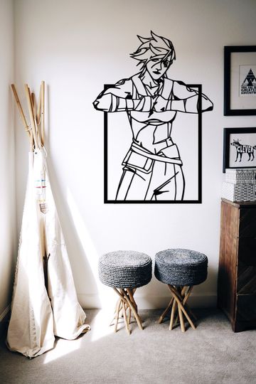 Vi Metal Wall Art, League of Legends Wall Decor, Arcane Vi Art, Lol, League of Legends Fan Art, Vi Fan Art, Metal Artwork, Arcane Merch