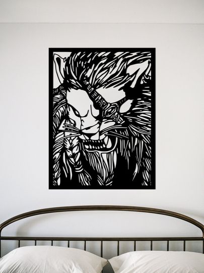Rengar Metal Wall Art, League of Legends Wall Decor, Arcane Art, Lol, League of Legends Fan Art, Rengar Fan Art, Arcane Merch