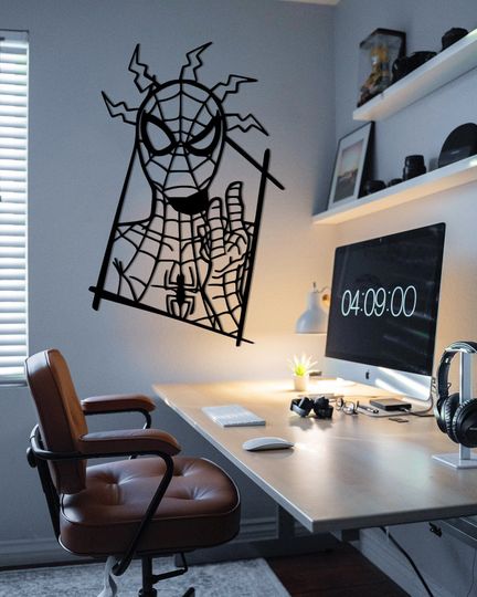 Spiderman  Metal Wall Art, Spiderman Art, Marvel Comics Wall Art, Spiderman Movie Wall Hanging, Marvel Superhero, Marvel Comic Poster