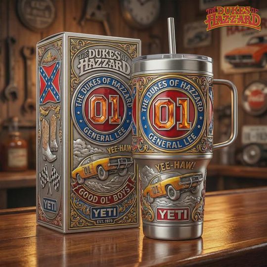 Discover 40oz Classic Muscle Car Tumbler With Handle, Vintage Southern Road 3D Printed Stainless Steel Cup (No Box, Only Tumbler)