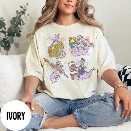 Discover Retro 90s Figment Purple Dragon T-Shirt Disney Epcot Festival 2026 WDW Resort Holiday Gift