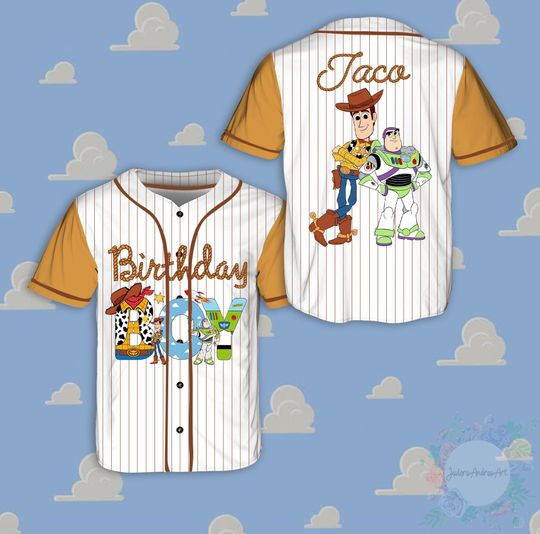 Discover Toy Story Birthday Boys Baseball Jersey, Disney Toy Story Toddler Jersey, Boys Birthday Shirt