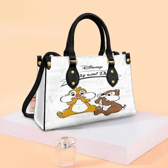 Discover Personalized Chip and Dale Leather Handbag, Best Friends Bag, Gift For Bestie