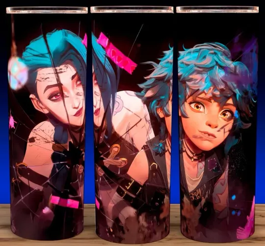 Discover Jinx and Isha Arcane League of Anime Legends Sadness Cup Mug Tumbler