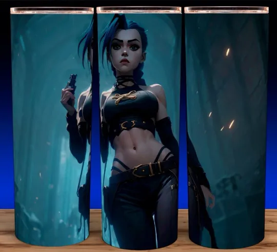 Discover Jinx Arcane League of Anime Legends in Alley Gamer Cup Mug Tumbler