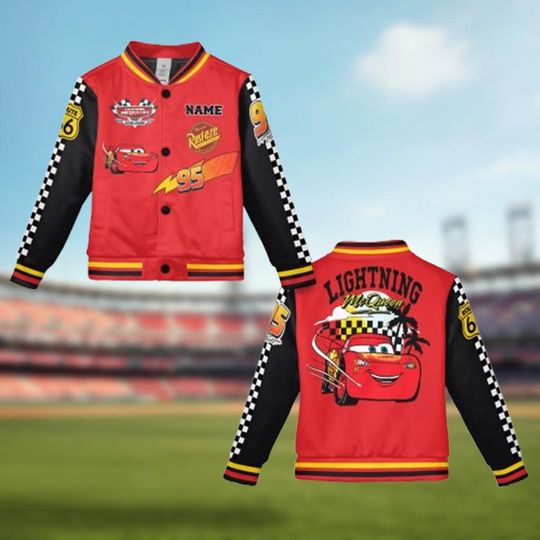 Discover McQue-en Racing Baseball Jacket  Kids McQue-en Jacket Birthday