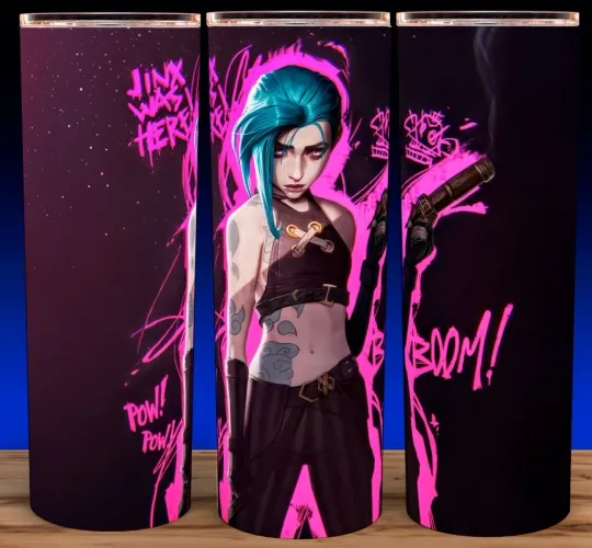 Discover Jinx Arcane League of Anime Legends Gamer Cup Mug Tumbler, Arcane Merch