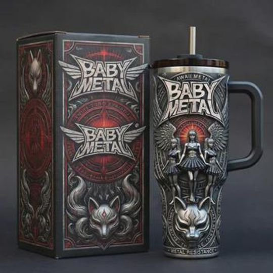Discover BABYMETAL Stainless Steel Tumbler with Handle (No Box, Only Tumbler)