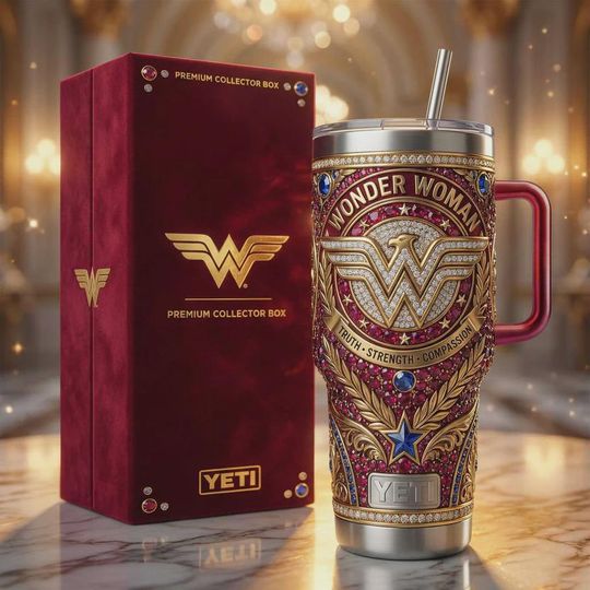 Discover 40oz Warrior Goddess Tumbler With Handle, (No Box, Only Tumbler)