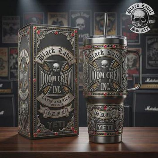 Discover Black Label Society Dooom Crew Tumbler with Handle (No Box, Only Tumbler)