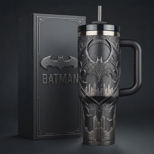 Discover Dark Knight Style 3D Printed Tumbler With Handle (No Box, Only Tumbler)
