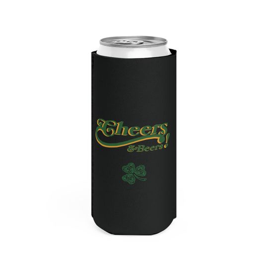 Discover St. Patricks Day Green Clover Can Cooler, Black Can Cooler, St. Patricks Can Holder Festive For Holidays, Parties, And Game Days