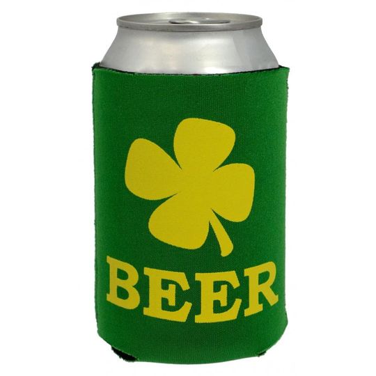 Discover SET OF 3! Green "Beer" Can Cooler New Orleans Mardi Gras Saint Patrick's Day Party Summer Event Mardi Gras Cup Holder Easter PARADE gear