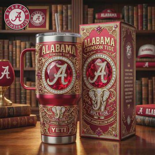 Discover Albm Crimson Tide Stainless Steel Tumbler with Handle (No Box, Only Tumbler)