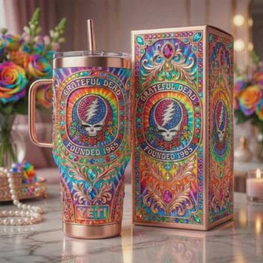 Discover Gratefull Deadd Stainless Steel Tumbler with Handle (No Box, Only Tumbler)