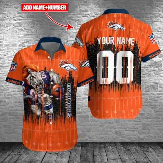 Discover Denver Football Team Broncoss Hawaiian Shirt Button Down Unisex Adults S-5XL