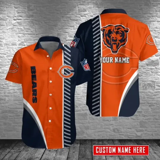 Discover Chicago Football Team Bearss Hawaiian Shirt Button Down Unisex Adults S-5XL