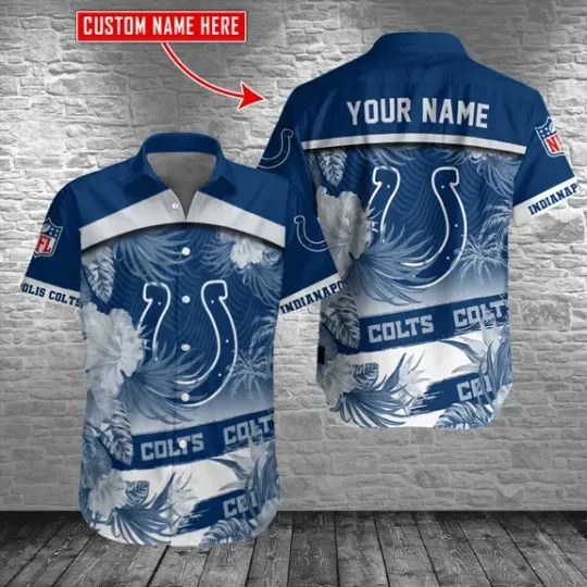 Discover Indianapolis Football Team Coltss Hawaiian Shirt Button Down Unisex Adults S-5XL