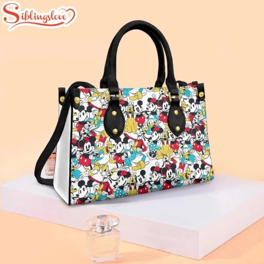 Discover Mickey Pluto And Minnie Disney Cartoon Leather Bag Handbag