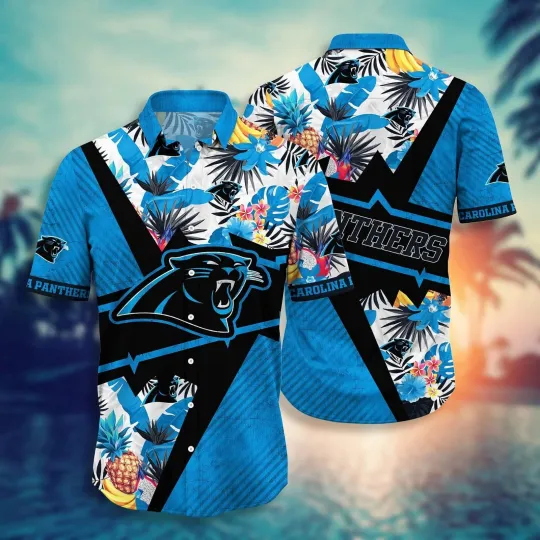 Discover Carolina Football Pantherss Team Hawaiian Shirt Button Down Unisex