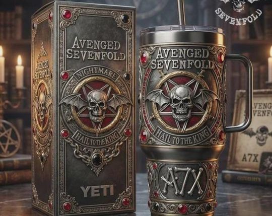 Discover Avenged Sevenfold Stainless Steel Tumbler with Handle (No Box, Only Tumbler)