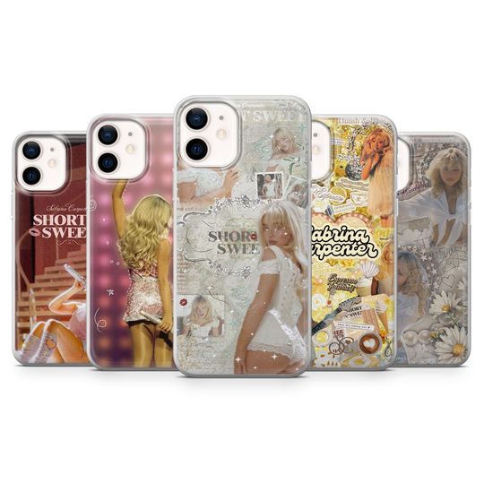 Discover Sabrina Carpenter Phone Case Sweet Golden Cover for iPhone 17Pro, 16, 15, 14, 13, 12, Pixel 10, 9, 8, Samsung S25, S24, S23, S22, A54, A35