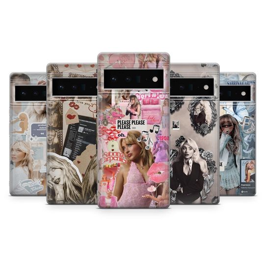 Discover Sabrina Carpenter Phone Case Feather Song Cover for Google Pixel 10, 10Pro, 8, 8A, 7A, 7, 6, Samsung S25, S24, A16, iPhone 17, 16, 15, 14