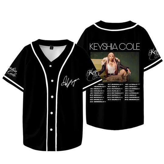 Discover Keyshia Cole 20th Anniversary Tour Baseball Jersey, Music Fan Streetwear Jersey