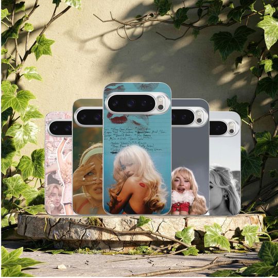 Discover Sabrina Carpenter Phone Case Music Cover for Google Pixel 10, 9A, 8, 7, 6A, Samsung S25, S24, S23, A25, A15, A55, iPhone 17 Pro, 16e