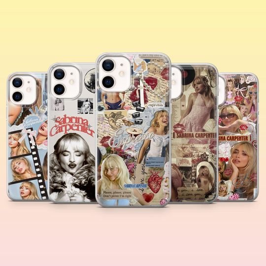 Discover Sabrina Carpenter Phone Case Singer Short n Sweet Cover for iPhone 17, 16, 15, 14, 13, 12, Samsung S25, S24, S23, S22, A16, A26, Pixel 10, 9
