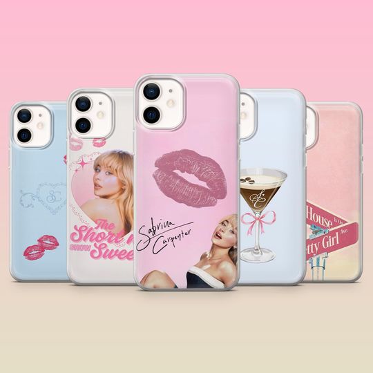 Discover Sabrina Carpenter Phone Case Short n Sweet Espresso Cover for iPhone 17, 16, 15, 14, 13, 12, Samsung S25, S24, S23, S22, A16, Pixel 10, 9A
